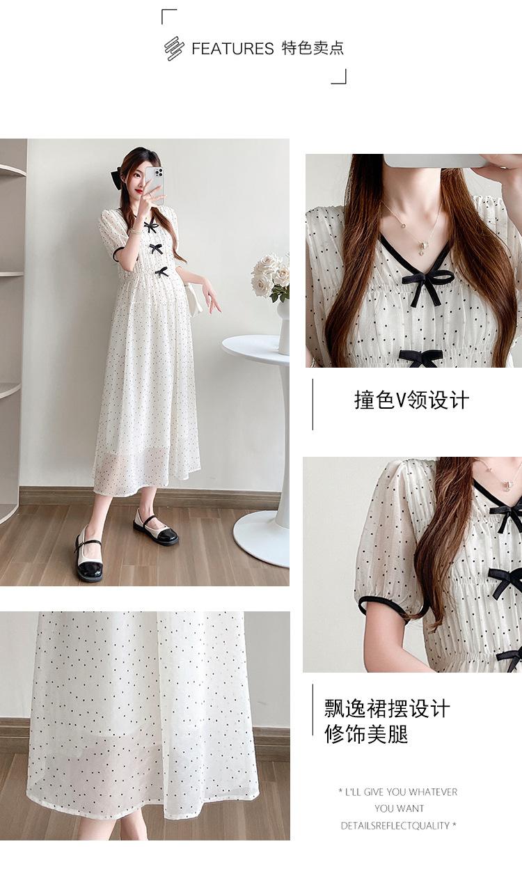 甜美短袖裙子时尚夏天薄款裙子时尚孕妇裙