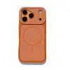 Adequado para Iphone17Promax Janela Grande Capa Magnética para Celular Apple 16P Cor Dupla Toque de Pele 15 Proteção Anti-Queda