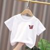 Camiseta de Algodón de Manga Corta para Niños Camiseta de Verano para Niñas Nuevo Estilo Estilo Occidental para Estudiantes de Primaria