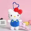 Llavero Colgante de Peluche Hello Kitty Azul Zafiro con Licencia Oficial Sanrio Lindo Adorno Pequeño Colgante Regalo