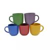 Caneca de cerâmica com estampa de fronteira, simples e de cor sólida, para uso doméstico, ideal para água, leite ou café. Ideal para imprimir logotipos.