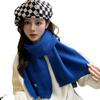 Bufanda de punto azul Klein estilo coreano para mujer invierno versátil cálida japonesa linda bufanda de pareja moda estudiantil fabricante
