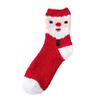 Calcetines de invierno forro polar coral calcetines de navidad niños santa claus hogar cálidos calcetines de piso alce caricatura calcetines para dormir