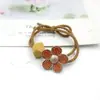 2020 Estilo Nuevo Japonés y Coreano Accesorios para el Cabello de Celebridad de Internet Banda de Cuero Elegante Elegante Cuerda para el Cabello Cuerda de Cabello de Moda Anillo para el Cabello Pequeño Fresco Joyería
