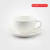 Taza de café de cerámica estilo europeo, taza de espresso italiana, juego simple de taza y platillo de café de cerámica