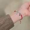 Pulsera Trenzada de Ojo de Gato Fu Pai Haoyun para Mujer, Pulsera de Lujo Ligero de Alta Calidad, Cuerda de Mano, Regalo de Celebridad de Internet para Novia