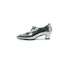 Nuevos Zapatos de Otoño 2026 Estilo Coreano Superficie Suave Punta Cuadrada Correa Única Tacón Medio Versátiles para el Trabajo Diario para Mujer