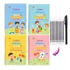 Estoque transfronteiriço Inglês Francês infantil sulco mágico pode ser eliminado caderno de caligrafia Alemão Árabe Espanhol