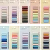 Fabricante original todos los colores Índices Morandi adhesivos PET transparente regla de hojas sueltas notas adhesivas marca de llaves para estudiantes