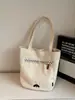 Bolsa de Lona para Mujer, Lujo Ligero, Estilo Coreano de Nicho, Bolso de Hombro Estilo Perezoso, Gran Capacidad para Estudiantes, Bolso de Mano de Gama Alta para Viajes