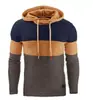 Suéter jacquard de manga larga con capucha para hombre, chaqueta con capucha de color cálido, estilo europeo y americano, para otoño e invierno