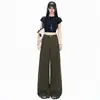 Pantalones de Lino de Pierna Ancha Estilo Old Money para Mujer Verano 2026 Delgados de Cintura Alta con Caída Relajados Casuales de Tencel Dropshipping