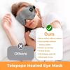Mascarilla para Ojos con Compresa Caliente Inalámbrica con Control de Temperatura de Tres Niveles, Mascarilla Eléctrica para Ojos Desmontable y Lavable con Batería de Litio Incorporada y Calefacción de Grafeno