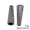 30X11X10Mm 3.8g Plata Antigua Accesorios para Joyería Europea y Americana Materiales para Bricolaje Tapa de Borla Cónica Convexa