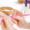 Kit de Herramientas para Uñas Esponja Lima Tabla de Lijar Empujador de Cutícula Palo de Cristal Separador de Dedos Portátil