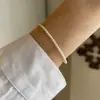Pulsera Redonda Blanca de Perlas de Imitación Nueva Transfronteriza de Amazon, Joyería Sencilla de Cuentas Elegante y con Estilo para Mujer