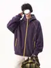 Sudadera con capucha de punto patchwork estilo americano, línea Hasselblad, para hombre, marca retro moderna, ropa exterior para pareja, holgada, casual, sudadera con capucha versátil