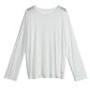 Camiseta Feminina de Proteção Solar 100% Lyocell Tencel Clareadora e Fácil de Combinar 5 Cores, Leve, Solta e Versátil Blusa Casual para o Verão