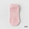Meias de ioga 90% algodão puro, antiderrapantes, de silicone, para ginástica em ambientes fechados, pilates, meias curtas femininas, meias esportivas de malha sem osso