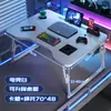 Mesa dobrável Zanmi para laptop para cama, adequada para dormitórios universitários, estilo e-sports, fibra de carbono, para estudar na cama