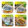 Set de Picnic para Barbacoa Desechable Sartén para Barbacoa Estufa Estufa de Carbón para Exteriores Equipo de Camping Suministros