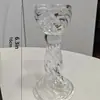 Portavelas de Cristal Brillante Estilo Europeo Portavelas de Vidrio de Doble Propósito Decoración Decorativa de Escritorio para Restaurante Portavelas Loto