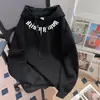 Nueva sudadera con capucha de estilo americano para otoño e invierno, forrada de polar, con estampados de moda, top versátil casual estilo Hong Kong para pareja