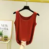 Regata de Modal Feminina Verão Nova Tamanho Grande Solta Sem Mangas Camisa Base Top Camiseta Regata Fina
