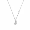 1:1 par de pendientes de botón de cristal austriaco réplica Nice collar de plumas de diamante completo cadena para clavícula de mujer mano de perla