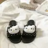 Sandálias Casuais Antiderrapantes Estilo Novo Verão 2026 com Bolinhas, Design Fofo de Gato de Cabeça Grande em Desenho Animado, Chinelos Plataforma Antiderrapantes