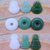 Homens e mulheres ano de nascimento vidro imitação jade jade estátua de Buda sorrindo pingente Guanyin acessórios pingente de colar acessórios