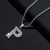 Moda Europea y Americana Elegante Hip-Hop Collar con Colgante Forma de 26 Letras Inglesas, Adecuado para Hombres y Mujeres para Usar y Regalar
