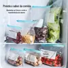 Saco Selado Conserva Frescor com Zíper para Armazenamento de Frutas e Vegetais Espessado Grau Alimentício Doméstico Saco Densitário para Geladeira e Freezer