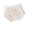 Ropa interior para mujer de algodón puro, hipoalergénica, sin costuras y con ribete de encaje, antibacteriana 10A, con refuerzo extendido de algodón puro, transpirable, elástica y de diseño de cintura media