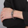 Pulsera de Cuero Creativa de Personalidad Europea y Americana Pulsera Tejida de Cuerda de Cuero para Hombre Dragón del Zodíaco Mordiendo la Cola Joyería Transfronteriza