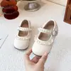 Zapatos Nuevos de Niña con Lazo para Primavera/Otoño 2026 Zapatos de Cuero con Perlas Suela Suave Zapatos Individuales Zapatos Pequeños de Cuero de Princesa para Bebé