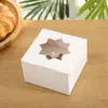 Nueva caja para pastel color papel kraft al por mayor en stock caja de embalaje para pastel hueca en forma de corazón caja de embalaje para repostería de pastelería