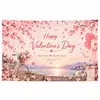 Fondo romántico transfronterizo para el Día de San Valentín, accesorios para fotos de fiesta de rosas en forma de corazón, decoración de pared para confesiones de boda