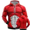 Sudadera con capucha para hombre, diseño de dibujos animados musculosos 3D, sudadera deportiva de manga larga, jersey casual de moda urbana