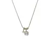 Collar para Clavícula Versátil Estilo Lujo Ligero Circonita Cúbica en Forma de Cubo