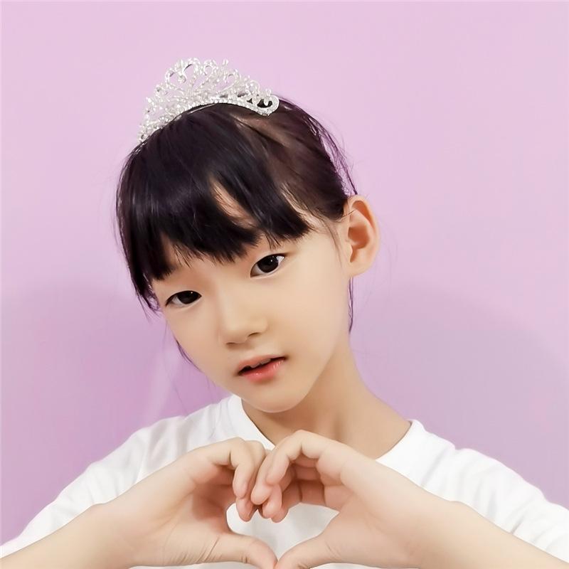 韩版儿童皇冠饰品影楼婚庆头饰水钻发梳发饰表演珍