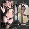 Lingerie Sexy Bikini Estilo Três Pontos Tanga de Pérola Conjunto Paixão Feminino Estilo Três Pontos Sexy e Sedutor