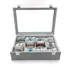 Caja Negra a Prueba de Polvo con 18 Compartimentos para Joyas, Collares, Anillos, Pendientes, Pulseras y Artículos de Colección, con Tapa