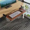 Bandeja para Teclado Debajo del Escritorio Sin Taladro Tablero de Extensión de Escritorio de Oficina Cajón de Almacenamiento para Ratón de Computadora Carril Deslizante Soporte de Clip