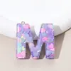 Llavero Popular de Resina DIY de Amazon Letras Inglesas Corazón Lentejuela Pegamento de Cristal Colgante de Joyería Colgante para Bolso