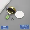 Tope de puerta superior de acero inoxidable sin perforaciones Tope de puerta de succión al suelo tipo Tortuga con resistencia magnética para puerta, goma gruesa anticolisión, tope de puerta montado en el suelo