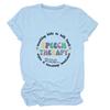 Comercio transfronterizo de Amazon: enseña a los niños a hablar, nueva camiseta de moda para mujer de manga corta al por mayor