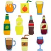 Série Bebidas Cerveja Fofos Charms para Sapato Crocs Acessórios Borracha Macia Desenho Animado Divertidos Sandálias Chinelos Fivelas Decorativas Atacado