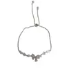 Pulseira Deslizante Exquisita de Moda Japonesa e Coreana com Laço Micro-Incustado de Zircônia, Joia Versátil Super Brilhante de Luxo Leve Atacado