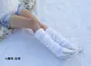 Venta al por mayor del fabricante Calentadores de piernas de punto para mujer de primavera y otoño, lana de punto trenzado, adelgazantes, hasta la rodilla